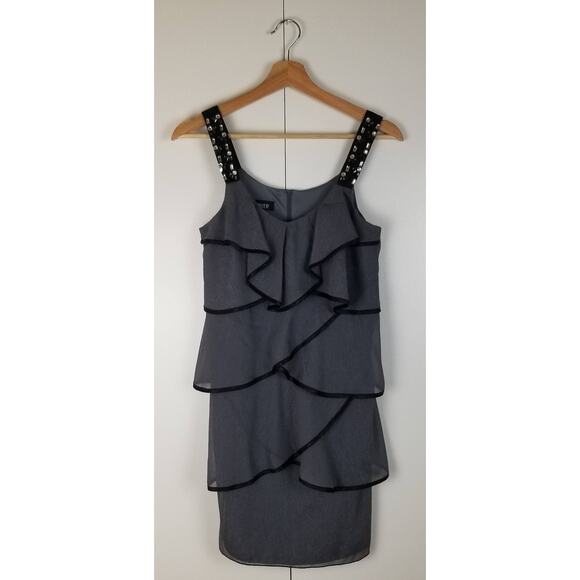 NWT A. Byer Ruffle Shift Midi Dress | M - Picture 4 of 14